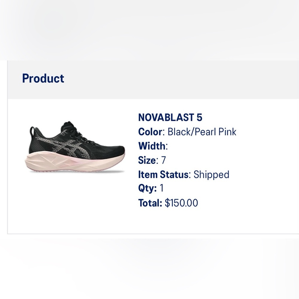 ASICS Novablast 5 – Black/Pink – Women’s Size 7 - Picture 4 of 6